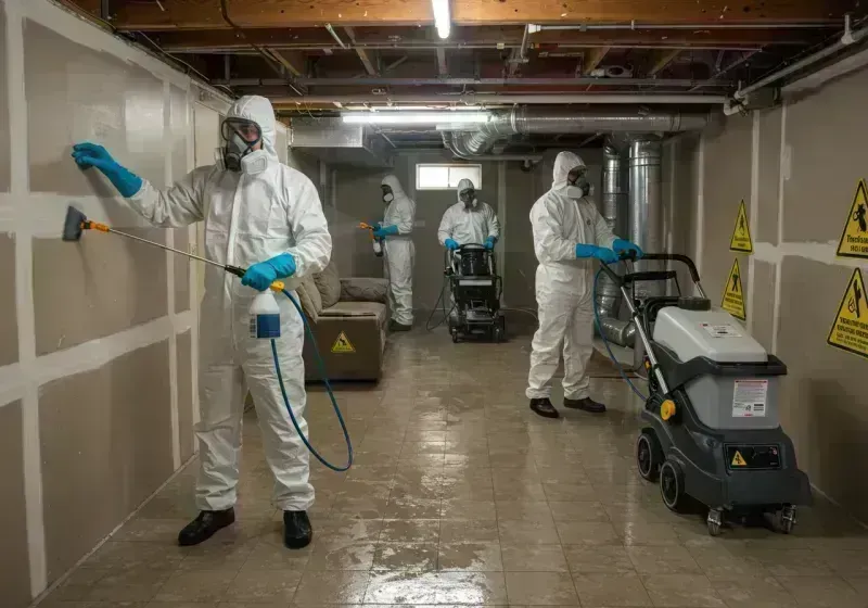 Basement Moisture Removal and Structural Drying process in Leon Valley, TX